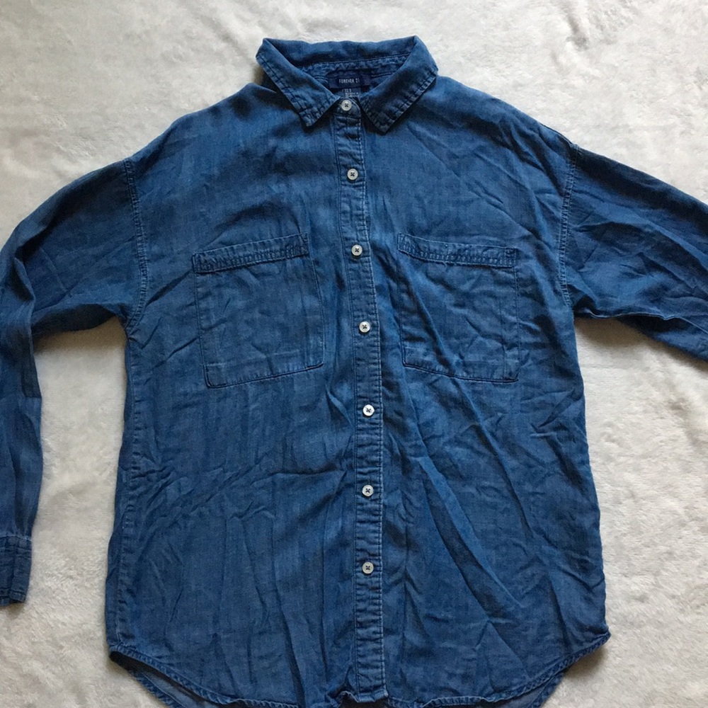 Thin button up jean jacket